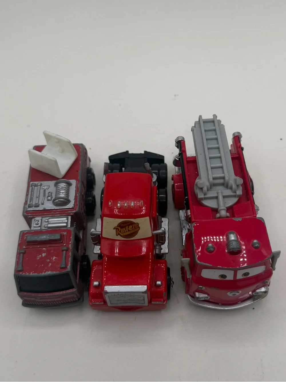 Disney Cars Mack Truck, Fire Truck Action Drivers, & 1992 TONKA Steel Fire Truck